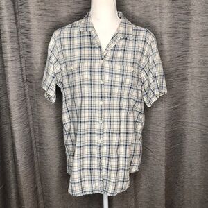 COLUMBIA PLAID COTTON SHORT SLEEVES MEDIUM